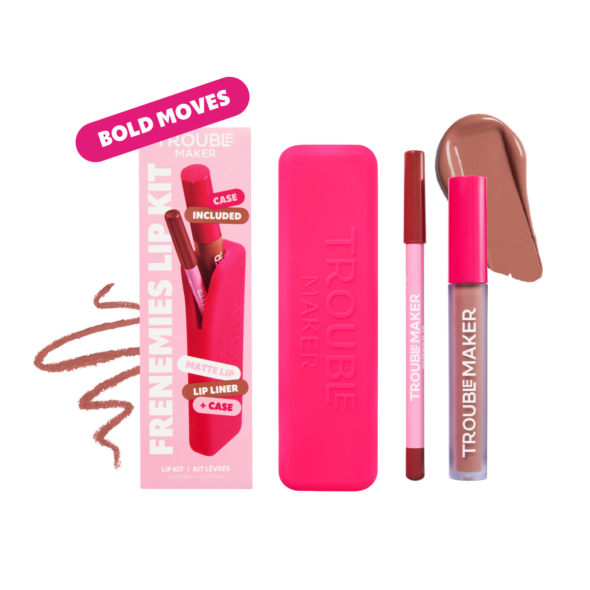 Frenemies Lip Kit - Matte Liquid Lip Stick + Liner