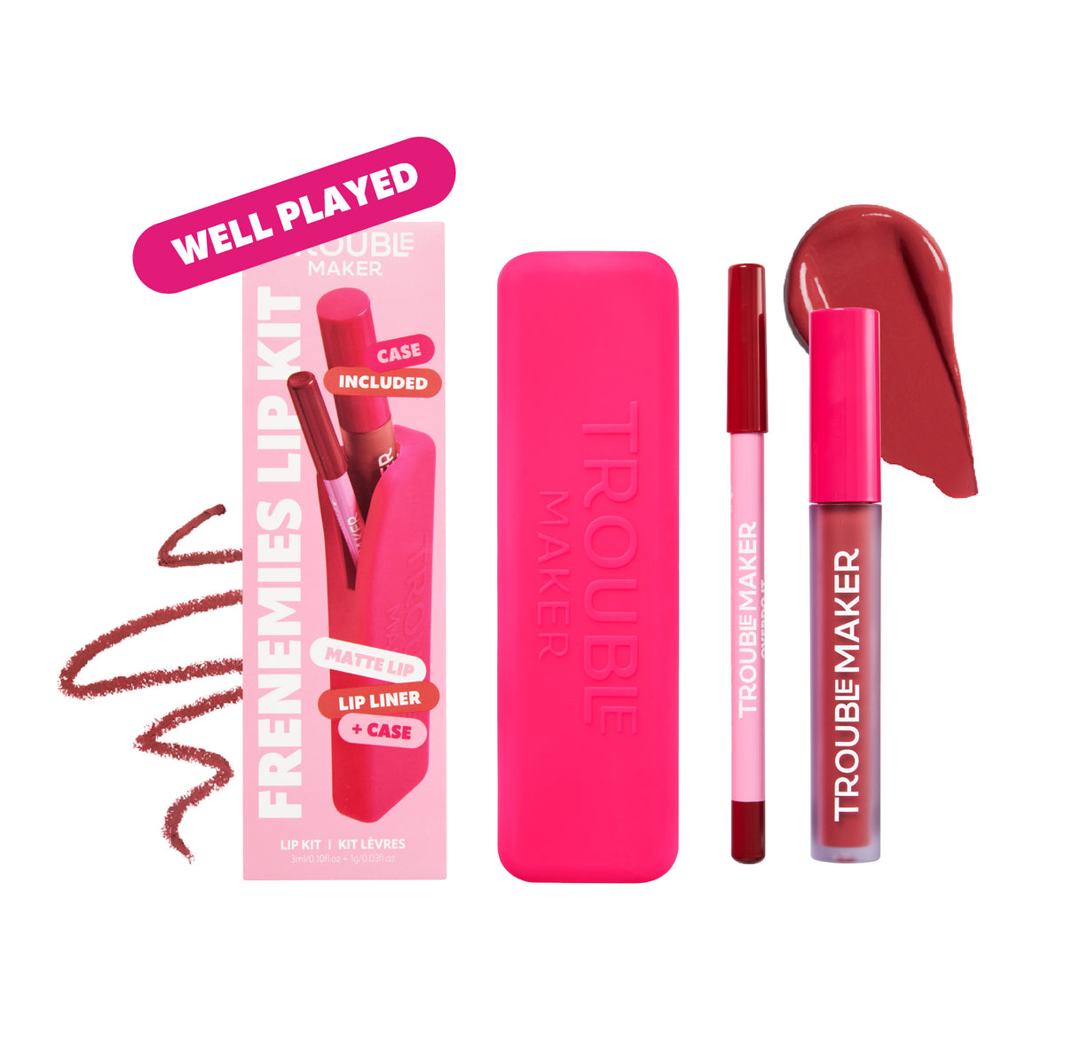 Frenemies Lip Kit - Matte Liquid Lip Stick + Liner
