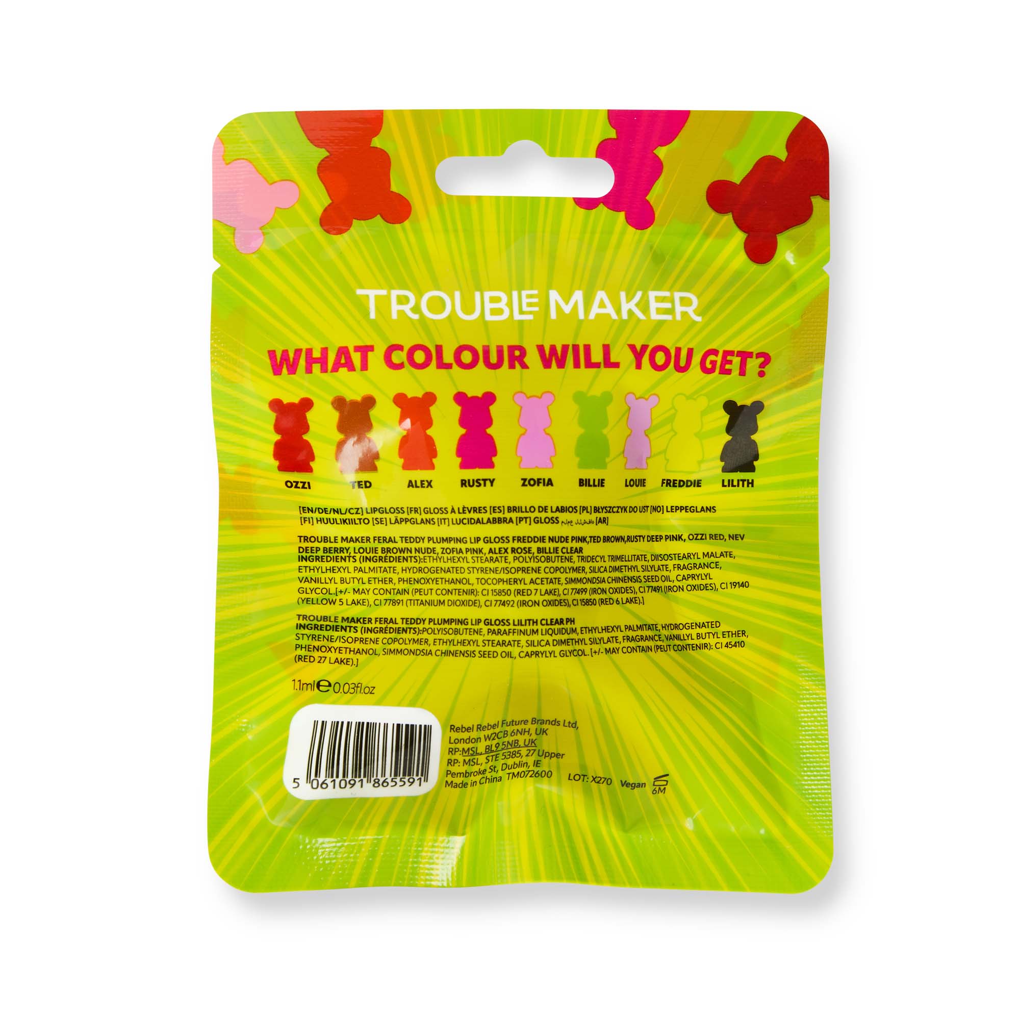 Feral Teddy Mystery Plumping Lip Gloss