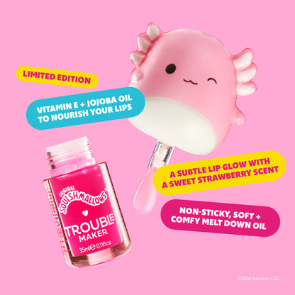 Archie the Axolotl Melt Down Lip Oil with Snug