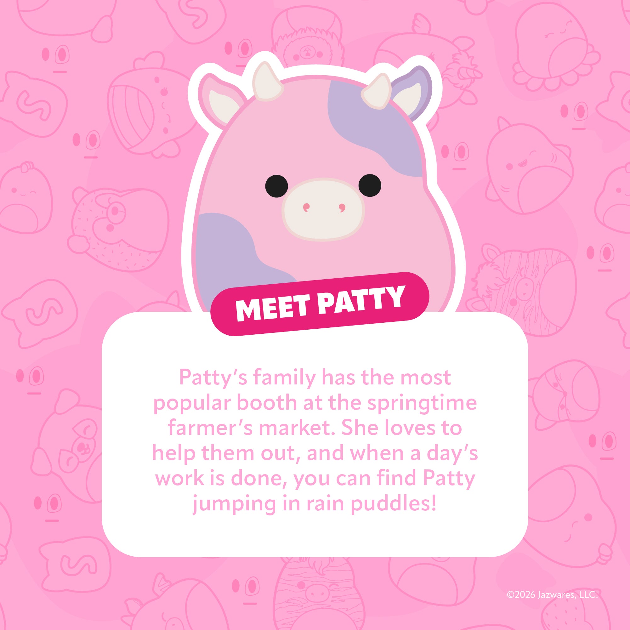 Patty the Cow Fluffy Pink Palette