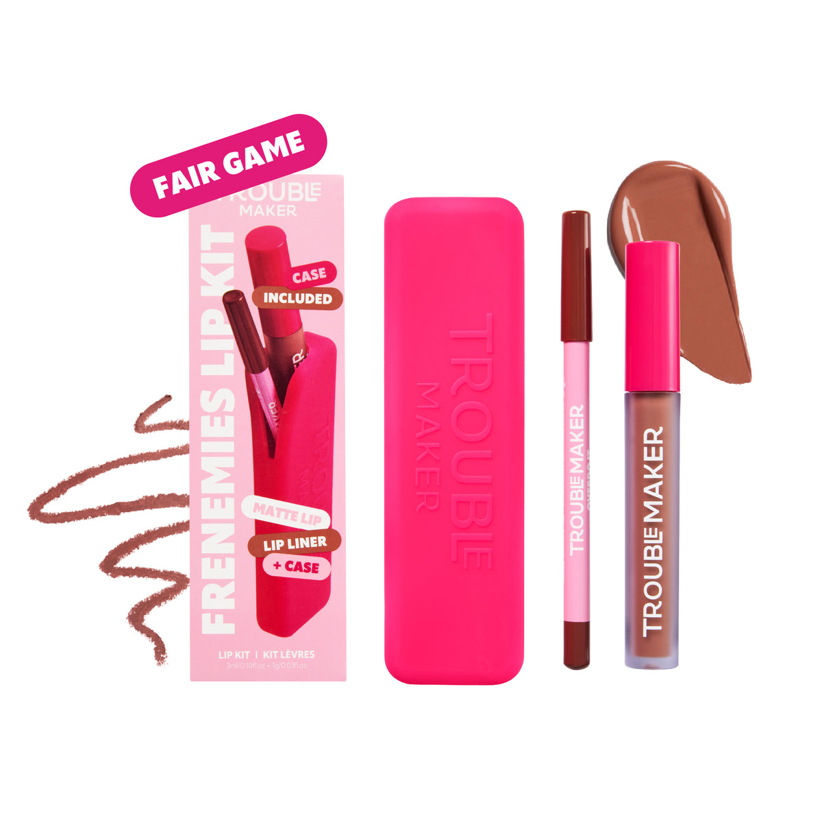 Frenemies Lip Kit - Matte Liquid Lip Stick + Liner