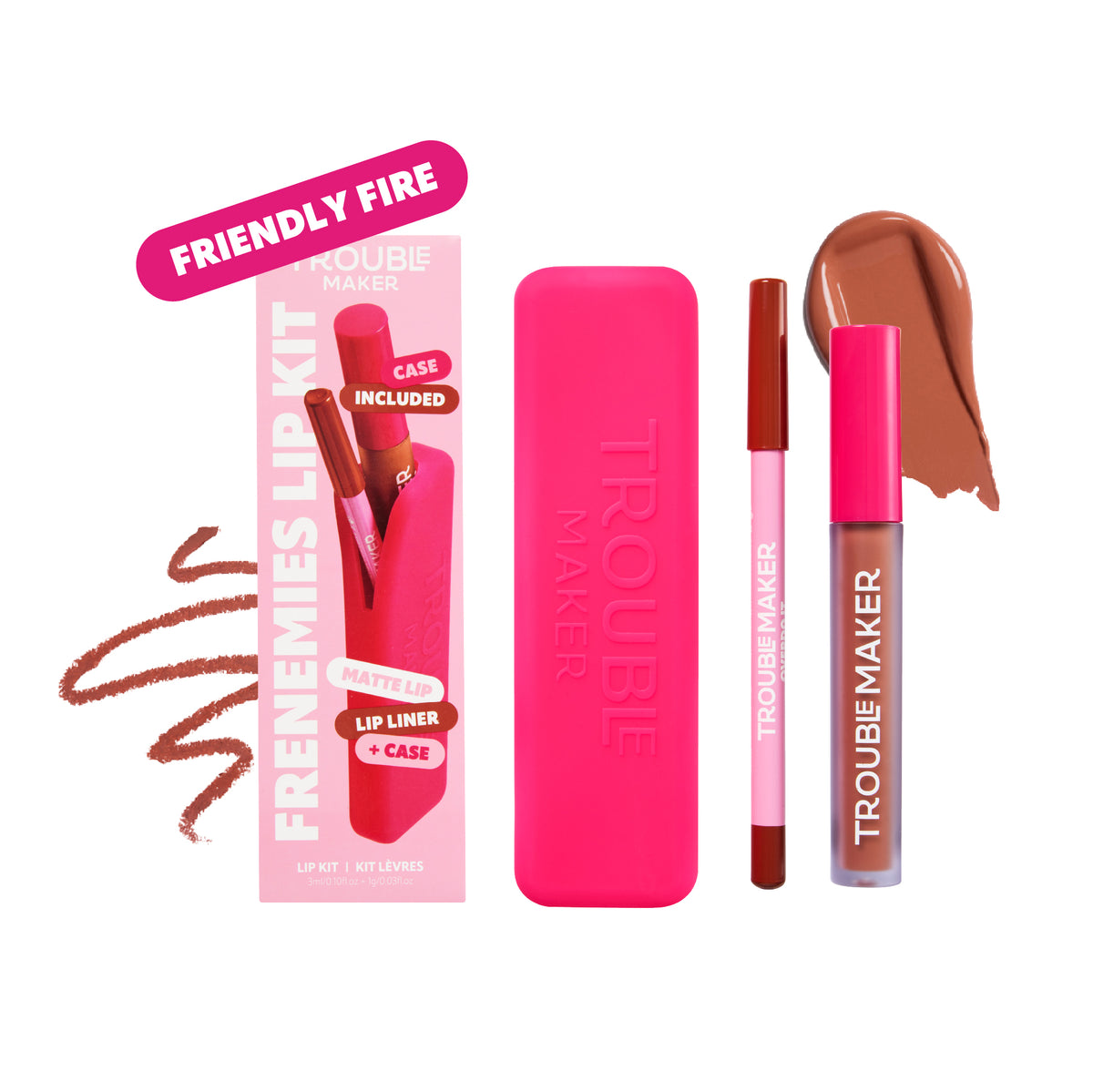 Frenemies Lip Kit - Matte Liquid Lip Stick + Liner