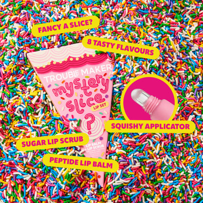 Mystery Slice Cake Lip Scrub and Peptide Balm