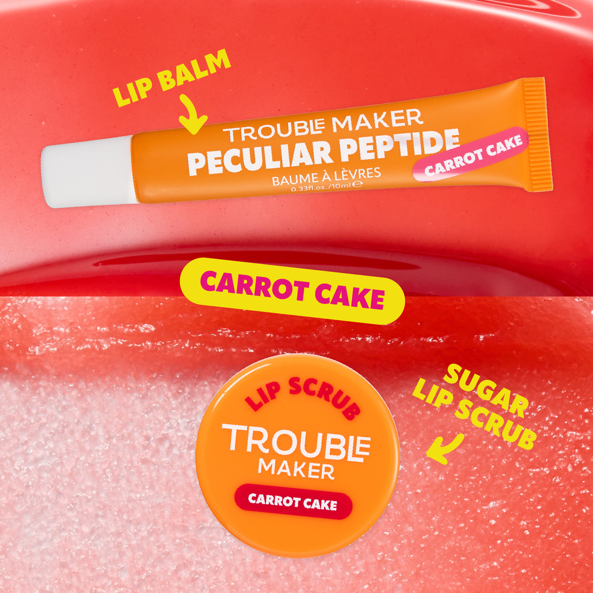 Mystery Slice Cake Lip Scrub and Peptide Balm