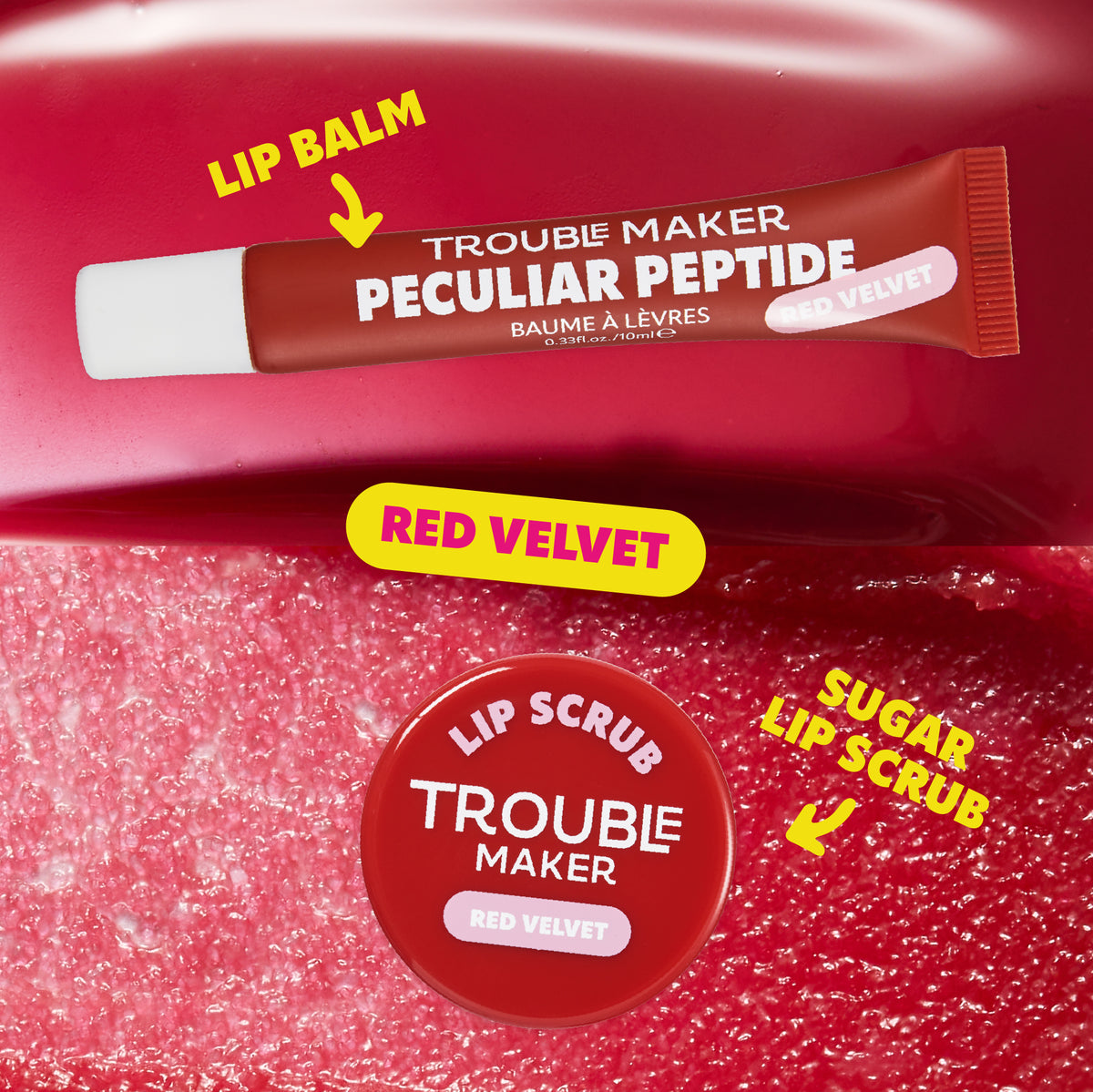 Mystery Slice Cake Lip Scrub and Peptide Balm